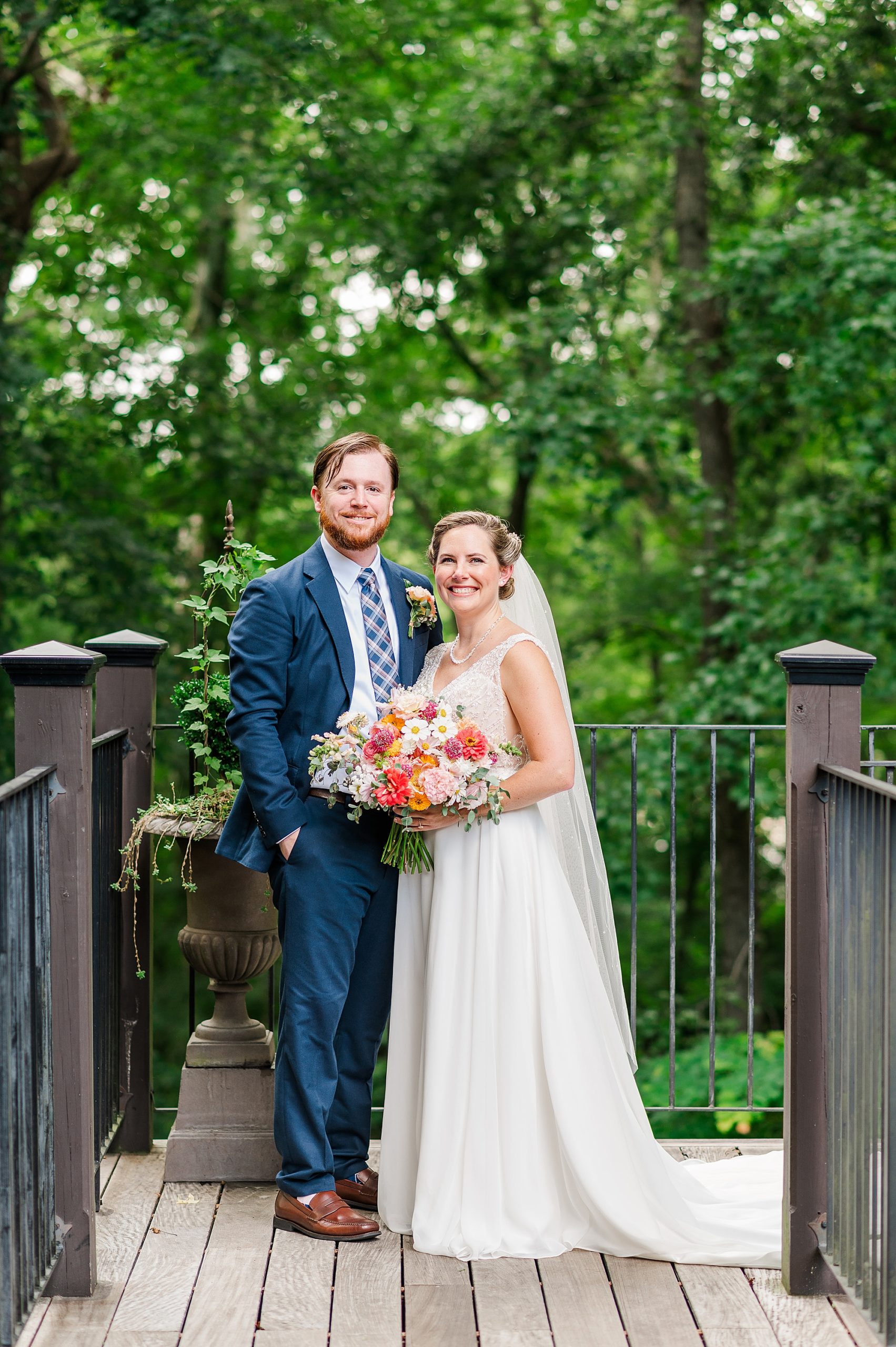 Bride and Groom Portraits at The Mill at Fine Creek