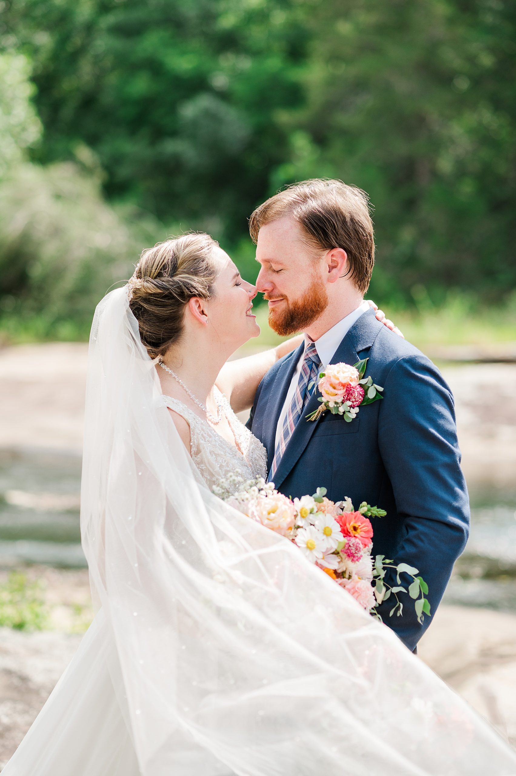 Bride and Groom Portraits at The Mill at Fine Creek