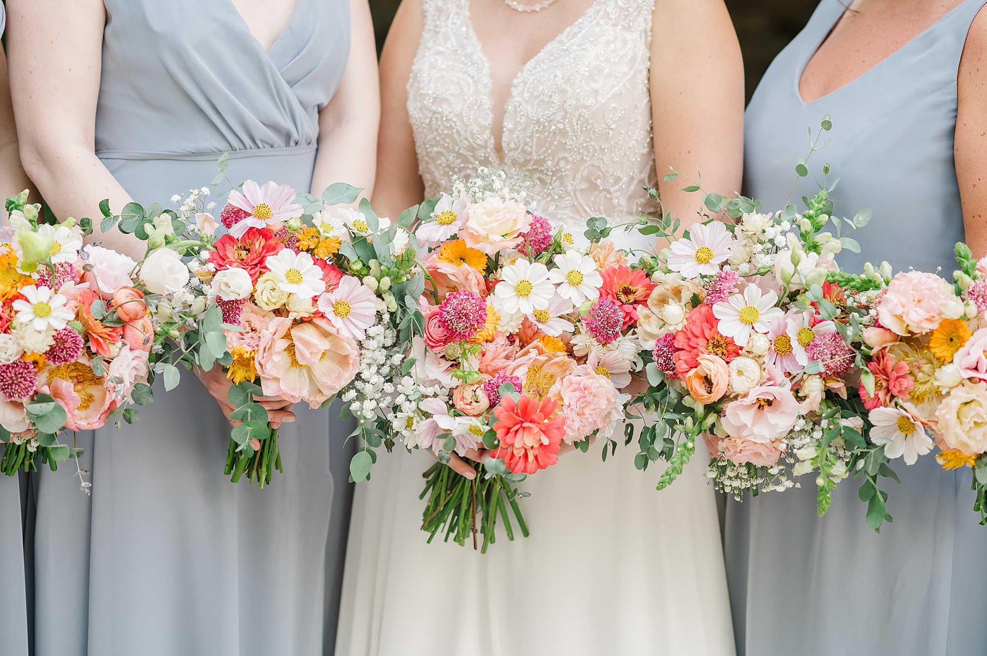Summer Wedding Florals at The Mill at Fine Creek
