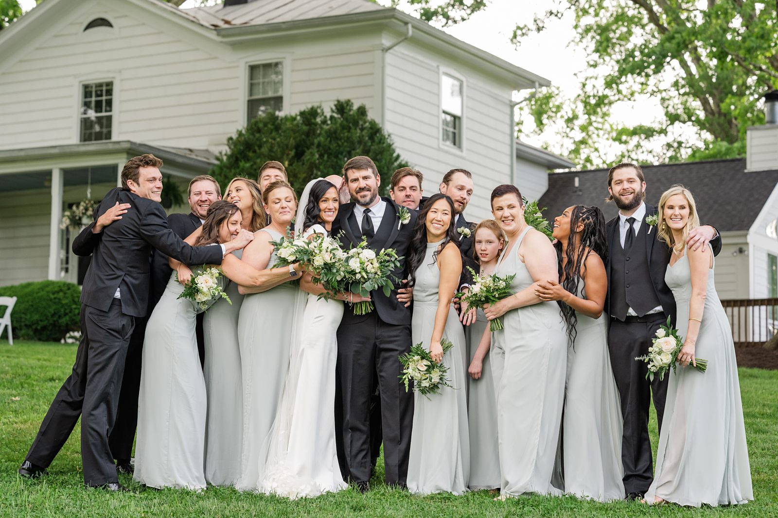 Wedding Party portraits at Spring Virginia Wedding by Kailey Brianne Photography 