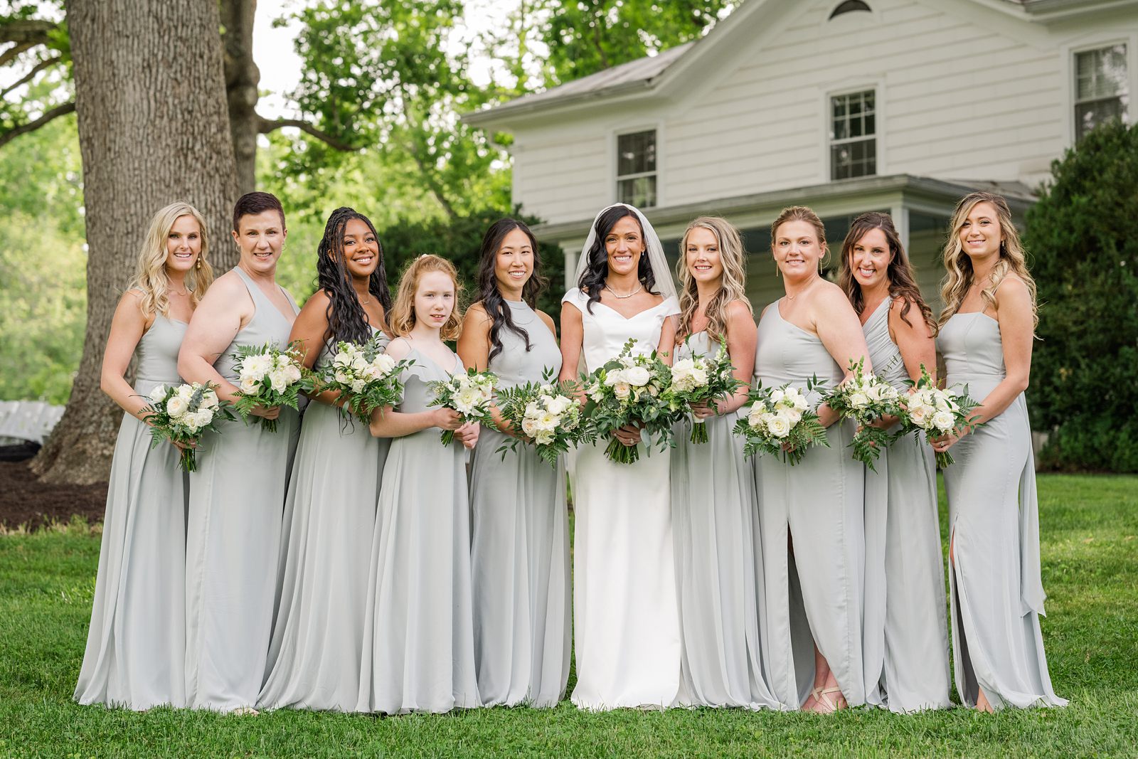 Wedding Party portraits at Spring Virginia Wedding by Kailey Brianne Photography 