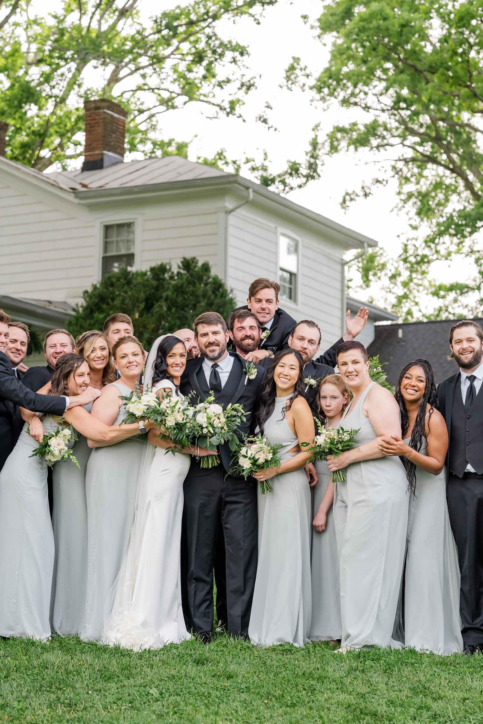 Wedding Party portraits at Spring Virginia Wedding by Wedding photographer Kailey Brianne Photography 
