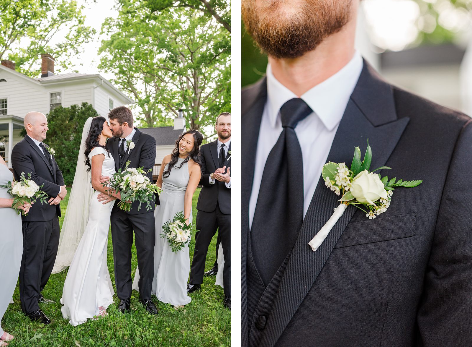 Wedding Party portraits at Spring Wedding by Virginia Wedding photographer Kailey Brianne Photography 