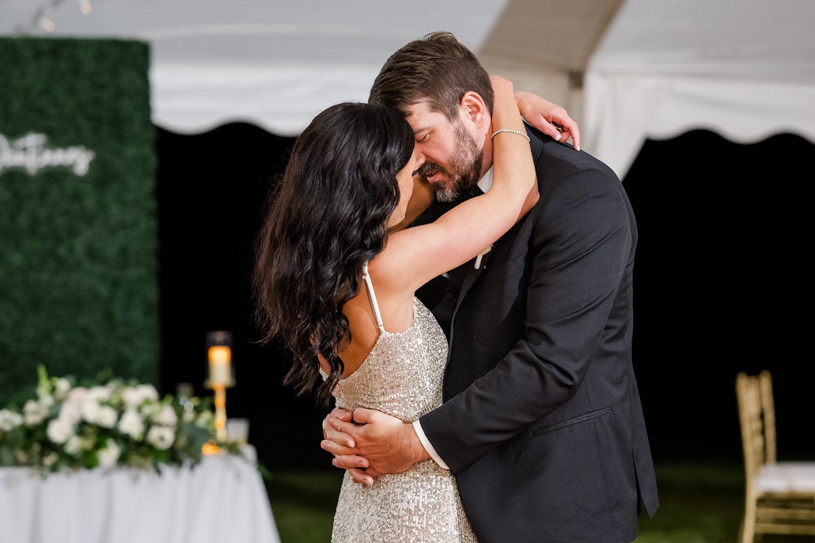 Bride and Groom Last Dance at Wedding Reception by Kailey Brianne Photography 