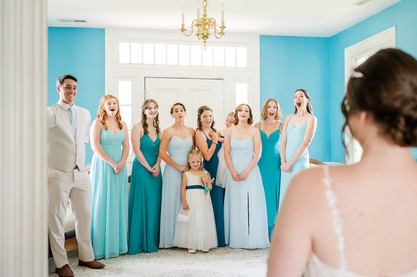 Bridesmaid Reveal at Summer Belle Grove Wedding 