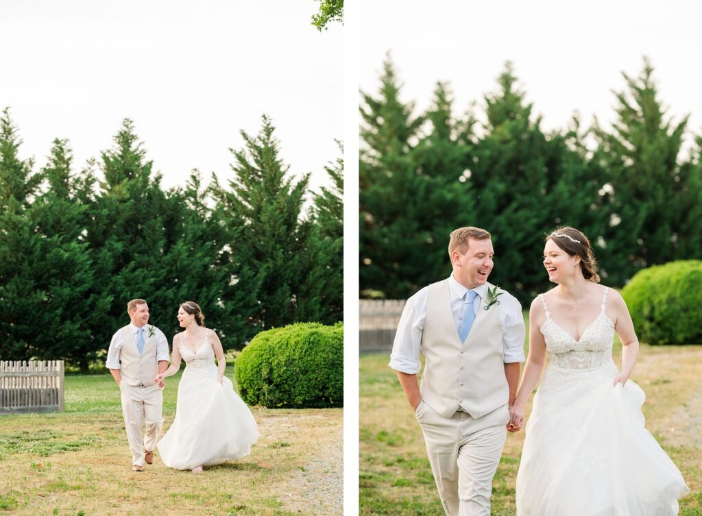 Bride and Groom Sunset Portraits at Summer Belle Grove Wedding by Kailey Brianne Photography