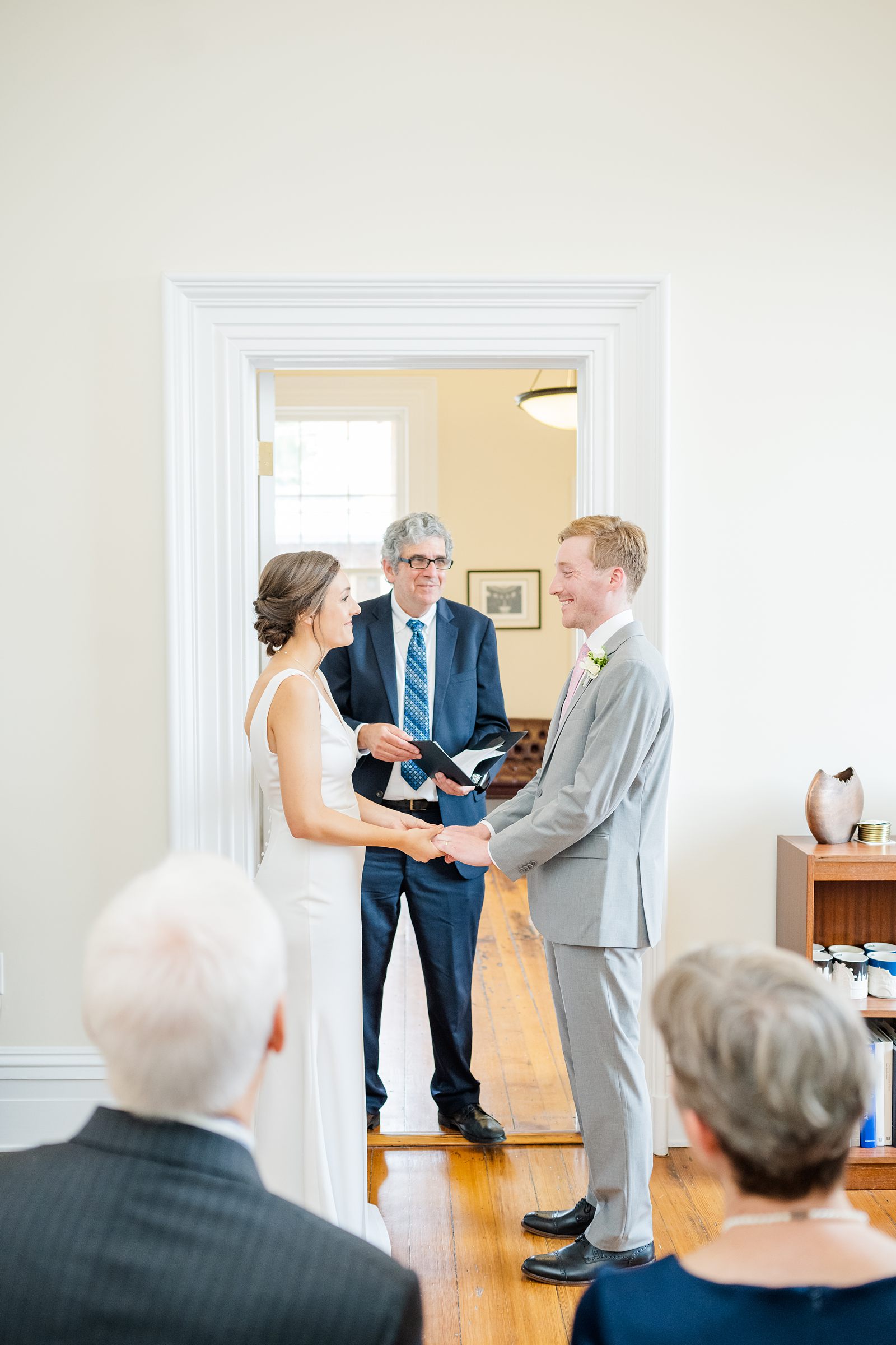 Ceremony During Intimate Richmond Wedding at Pace King Mansion