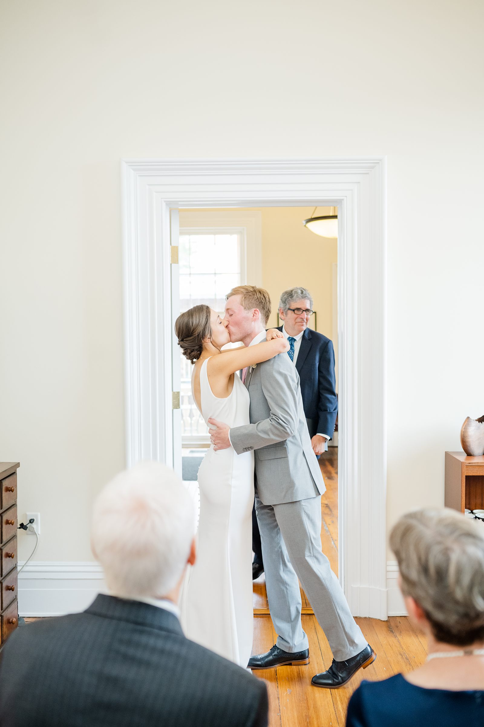 Ceremony During Intimate Richmond Wedding at Pace King Mansion