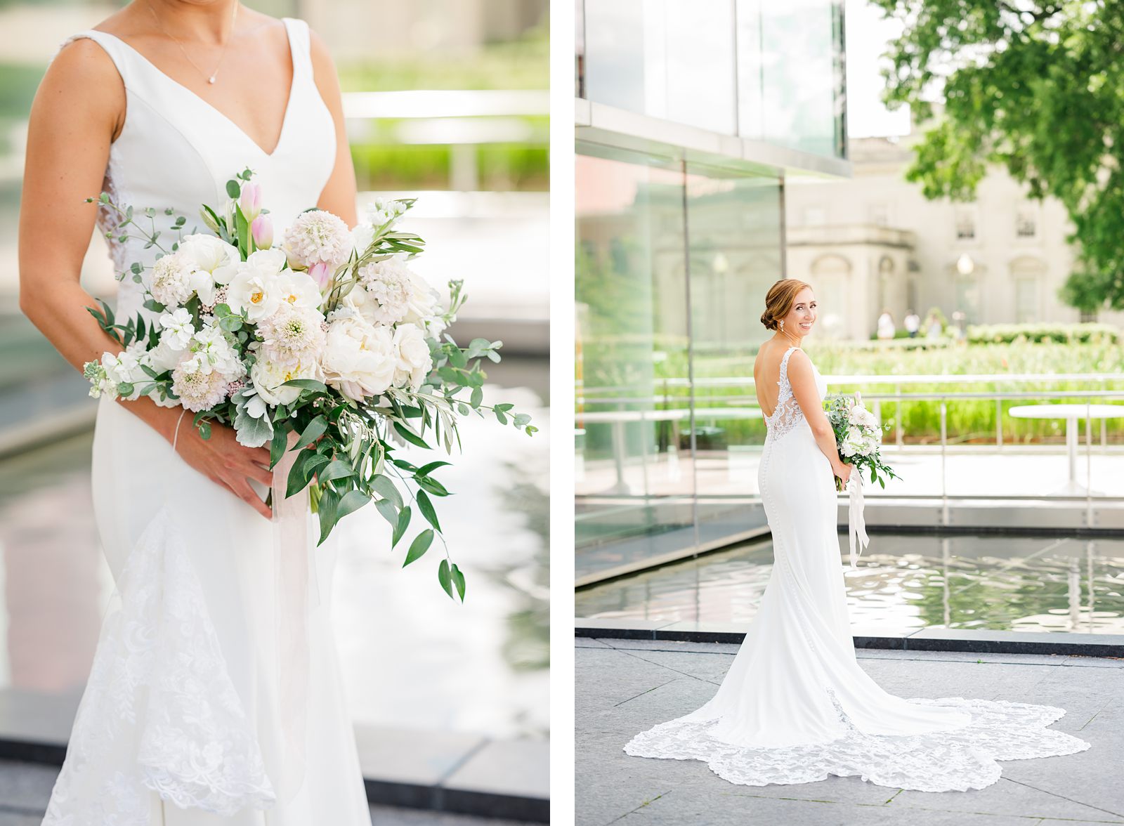 Bridal Portraits at Summer VMFA Wedding in Richmond by Kailey Brianne Photography 