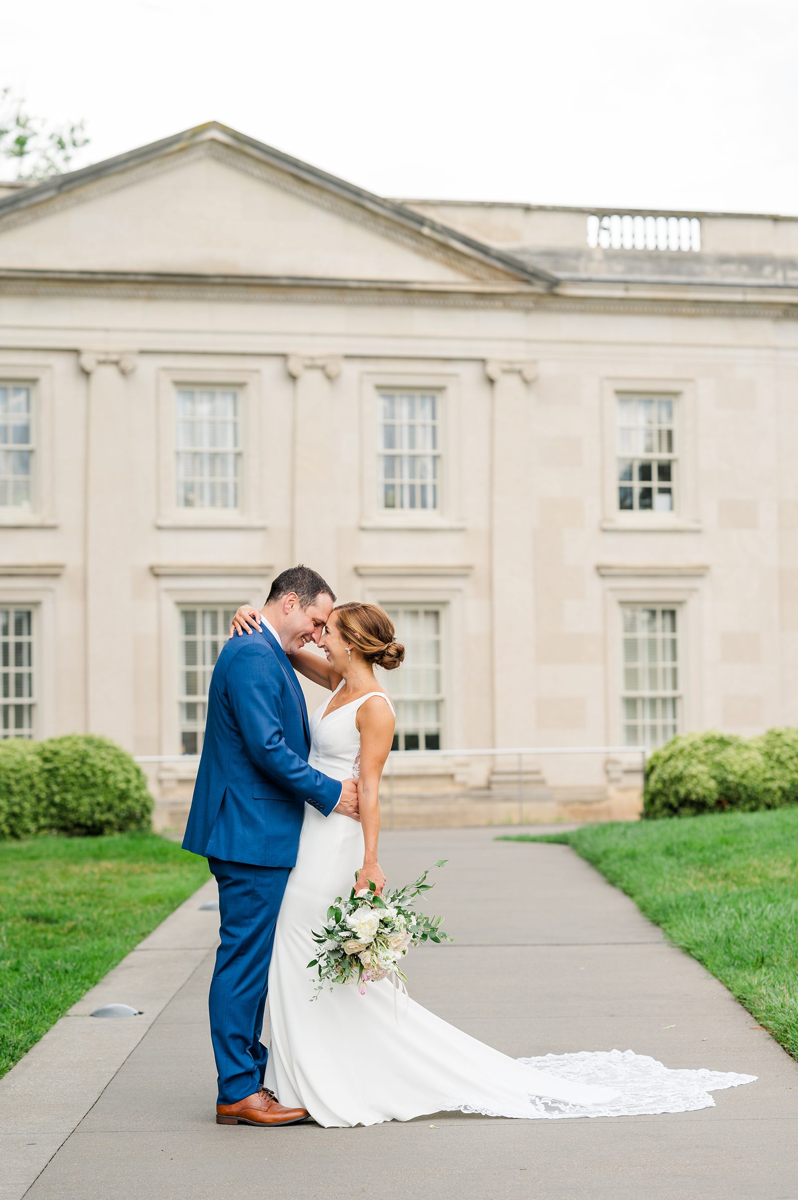 Bride and Groom portraits at Summer Virginia Museum of Fine Arts Wedding in Richmond by Richmond Wedding Photographer 