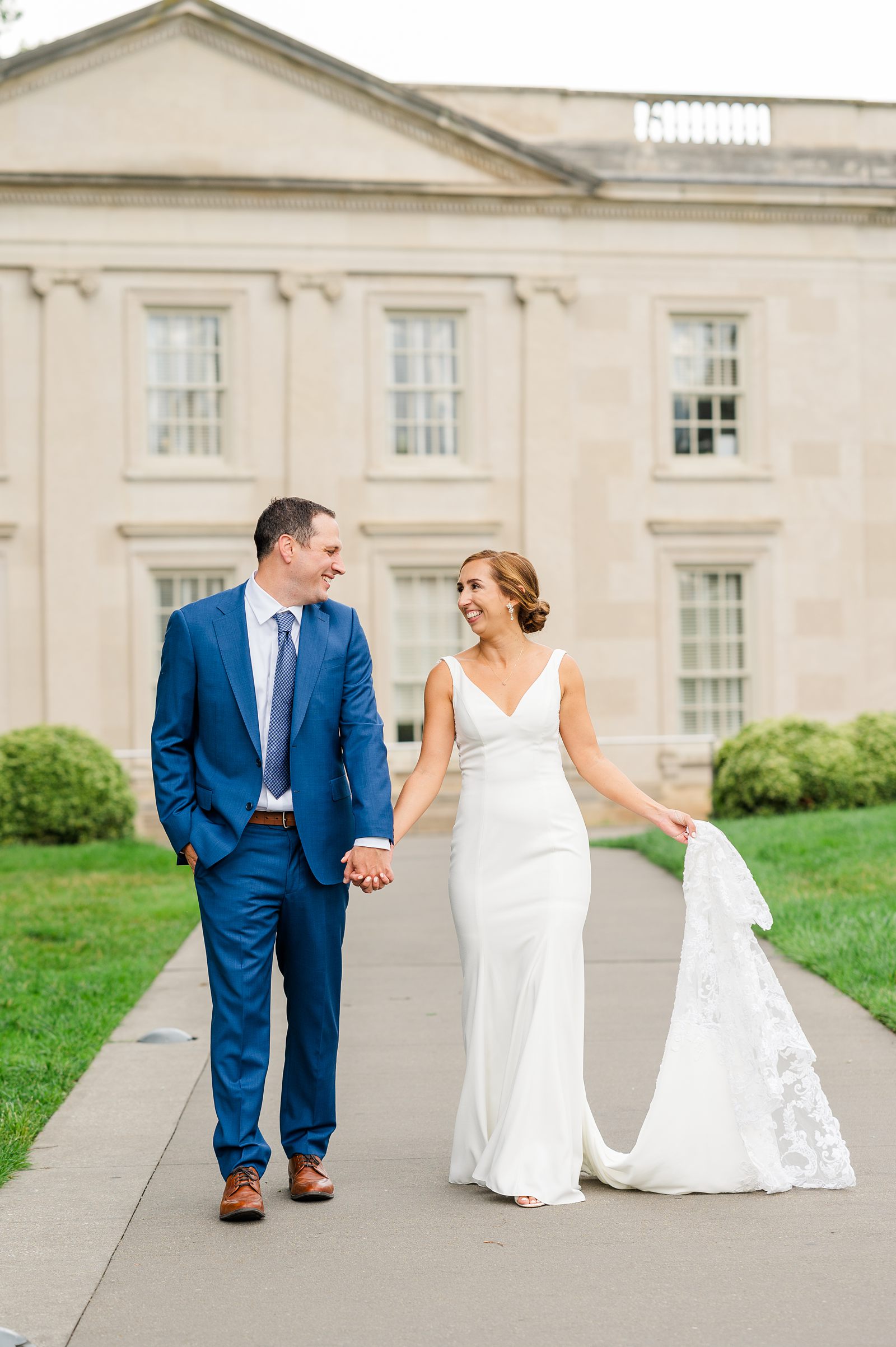Bride and Groom portraits at Summer Virginia Museum of Fine Arts Wedding in Richmond by Richmond Wedding Photographer 
