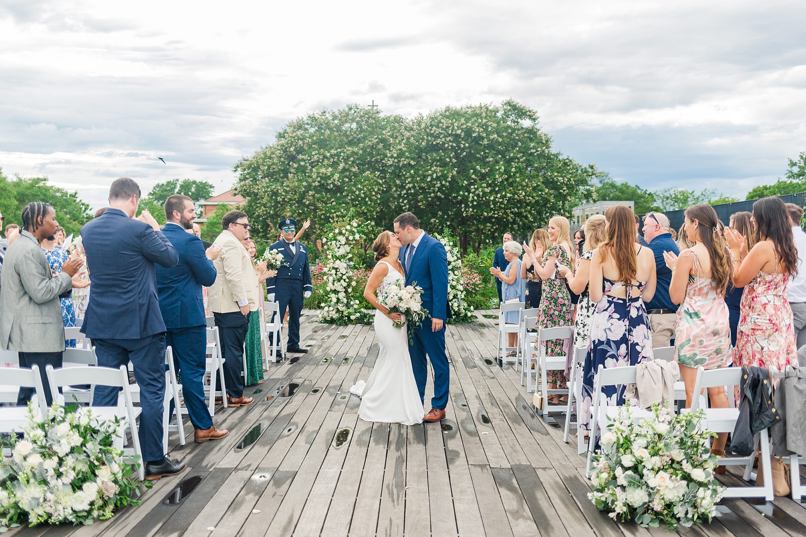 Garden Wedding Ceremony at Summer VMFA Wedding by richmond wedding photographer Kailey Brianne Photography  