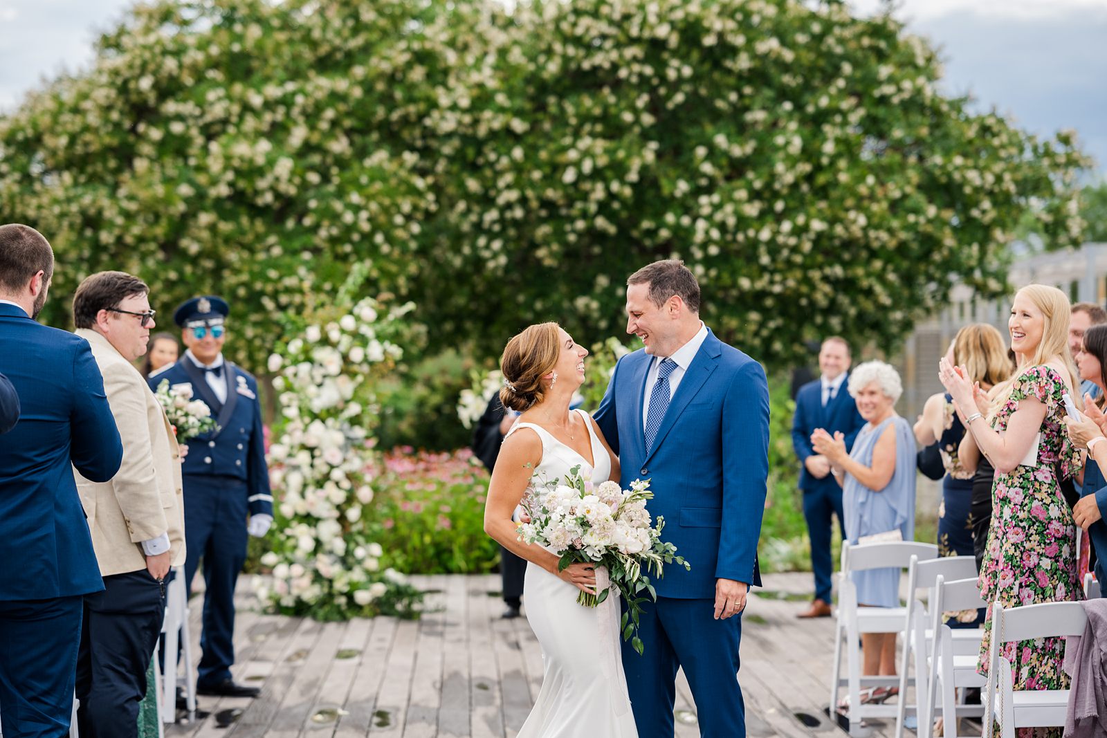 Garden Wedding Ceremony at Summer VMFA Wedding by richmond wedding photographer Kailey Brianne Photography  