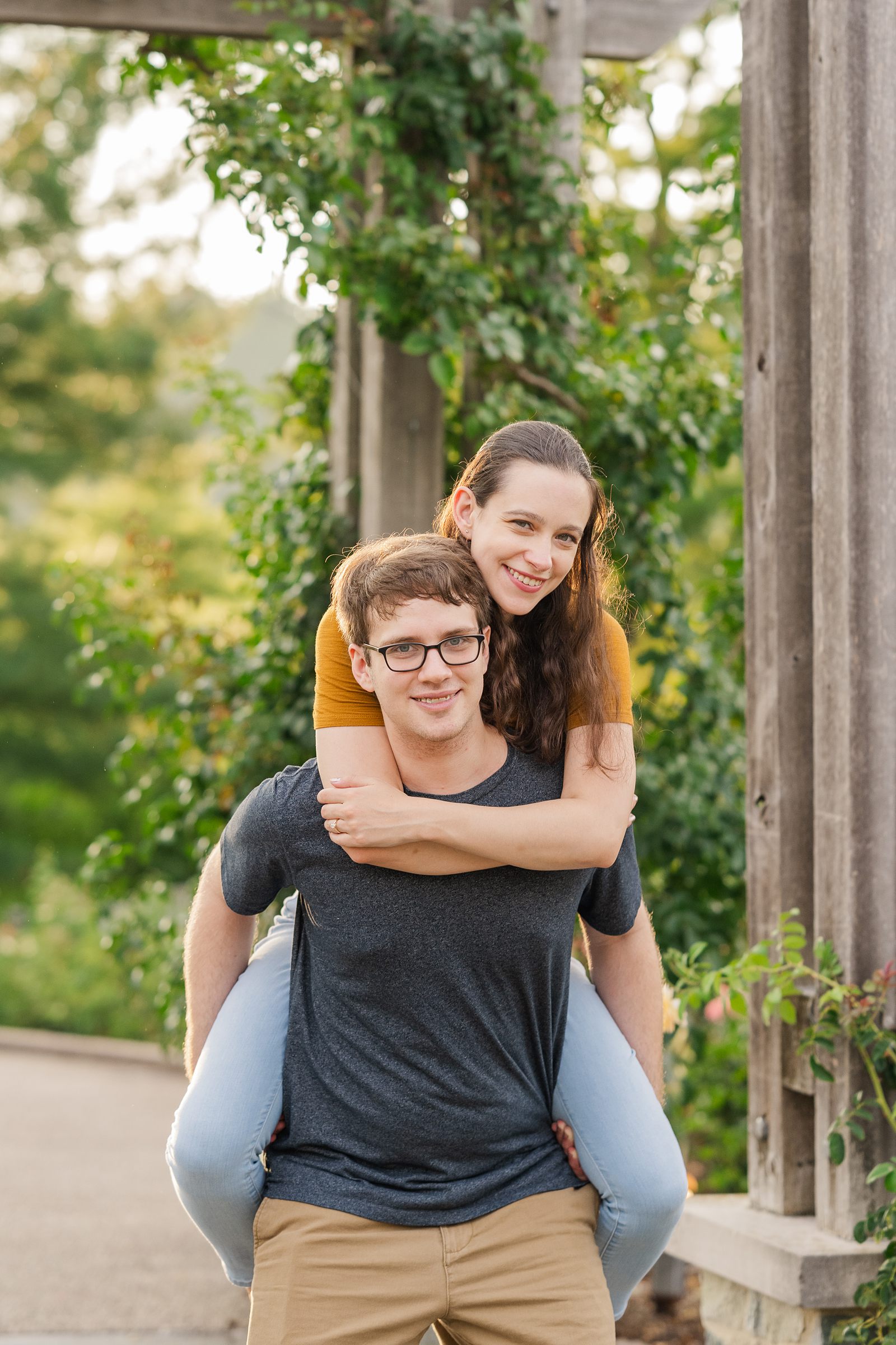 Summer Lewis Ginter Engagement Session in the gardens.