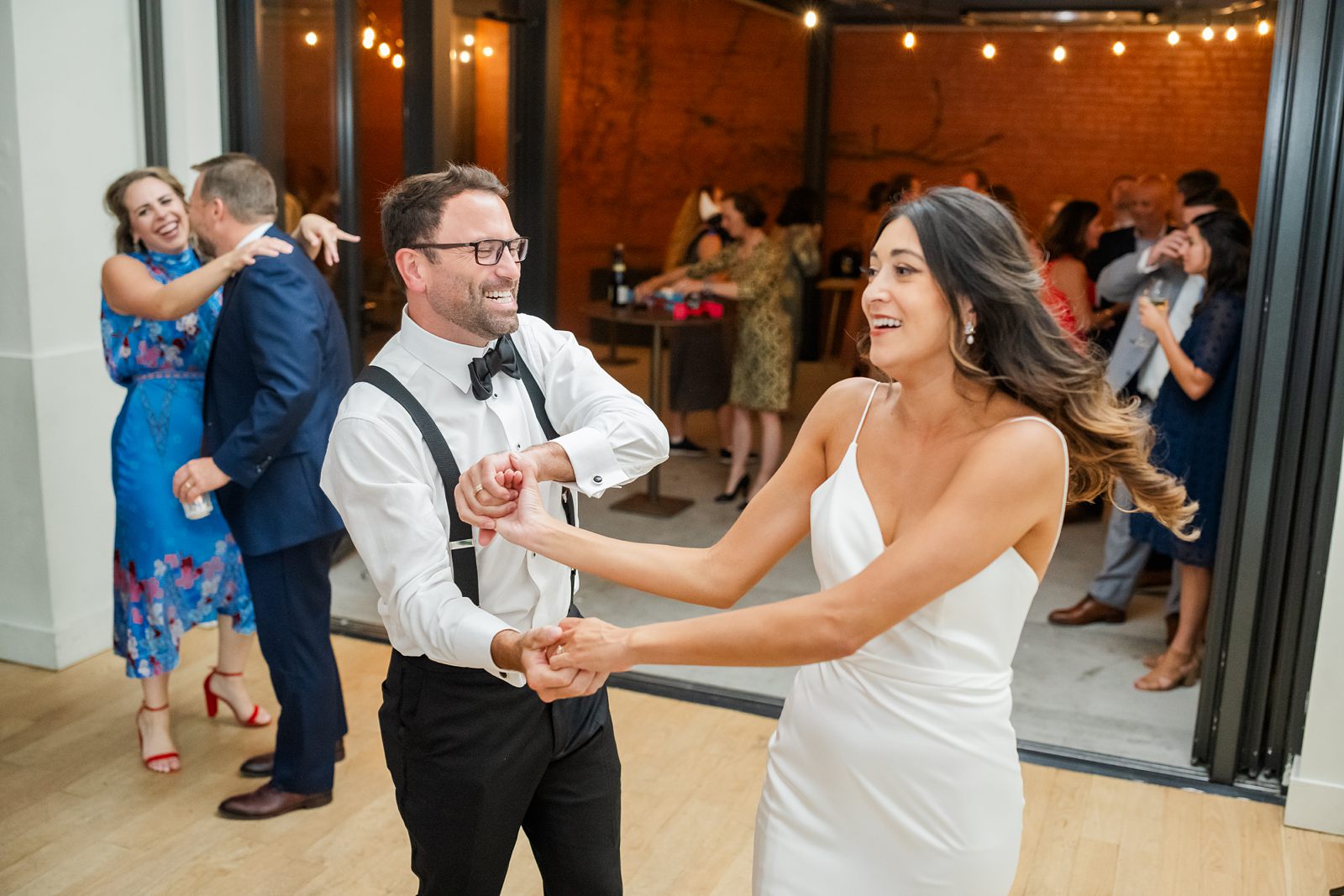 Bride and Groom Dancing at Common House Richmond Wedding