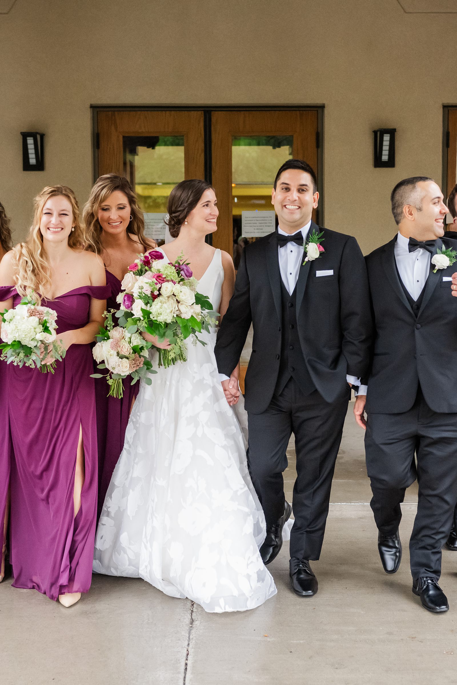 Wedding Party Portraits at Fall Hermitage Country Club Wedding 
