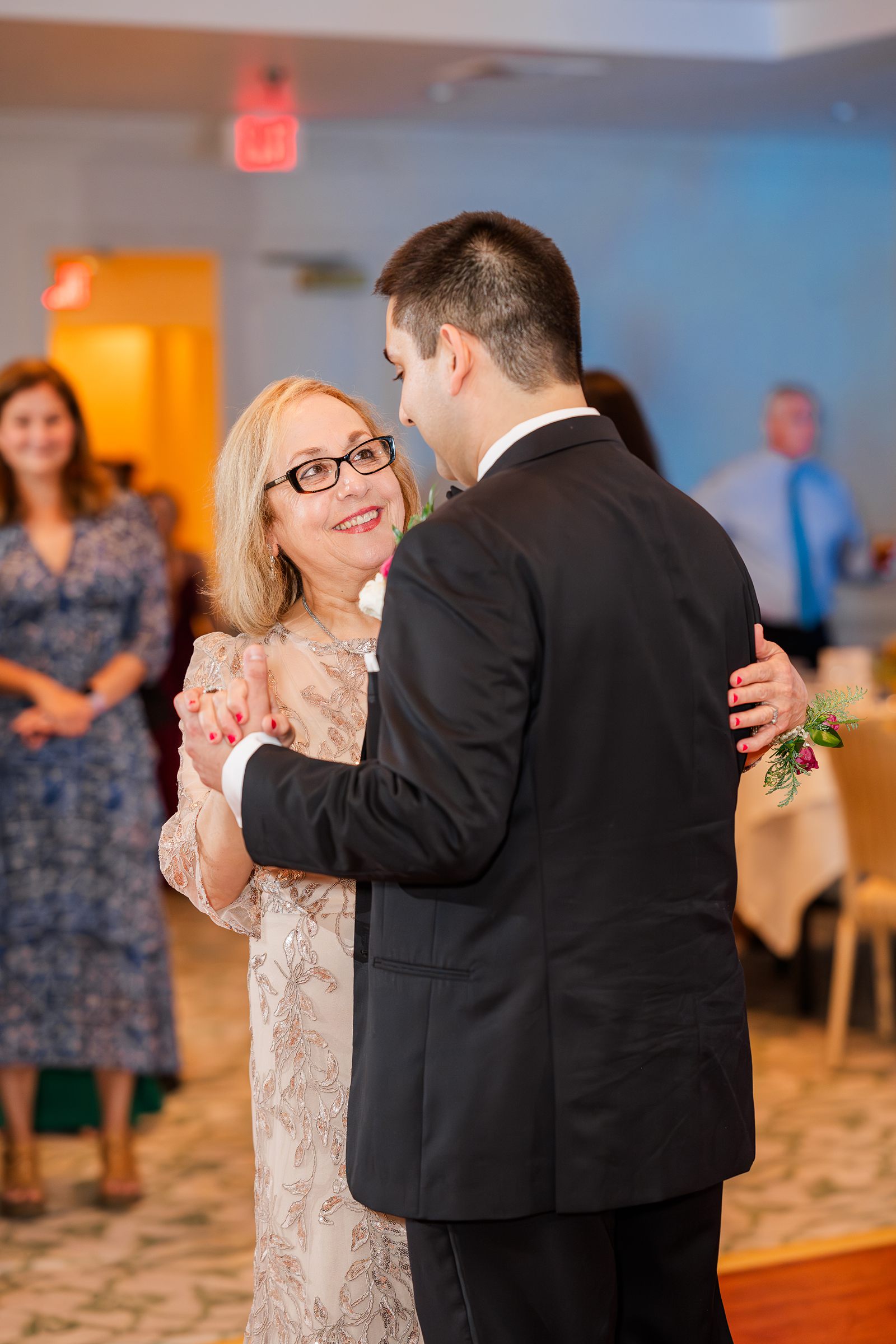 Mother Son Dance at Fall Hermitage Country Club Wedding Reception